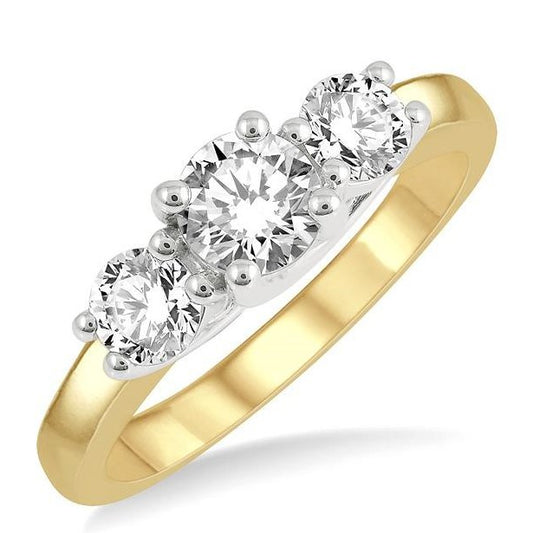 Parkplace Jewelers Round Shape Past Present & Future Diamond Engagement Ring 30411PPFGYW