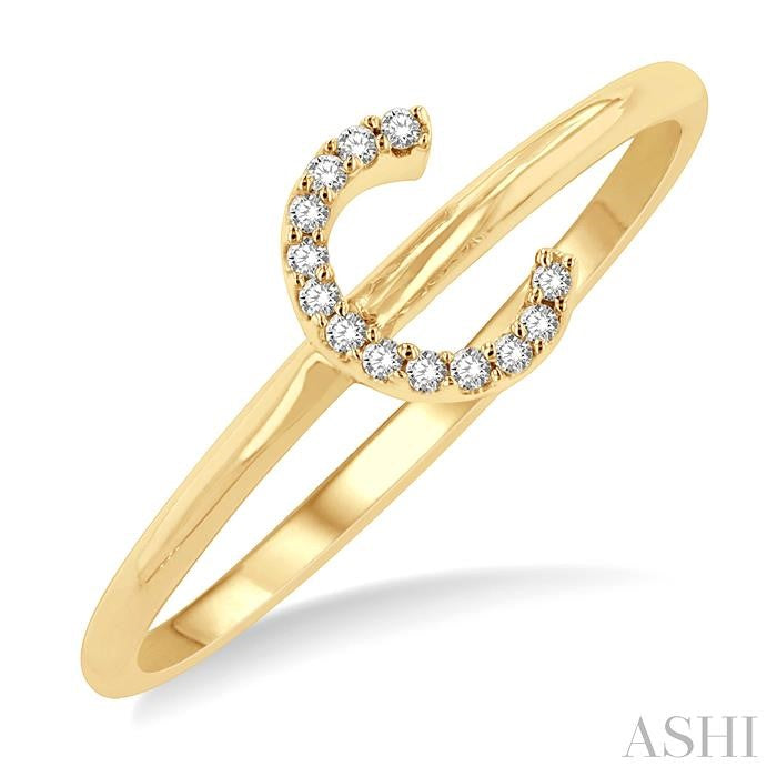 ASHI Block 'C' Initial Diamond Ring 365D9PPTSYG-C