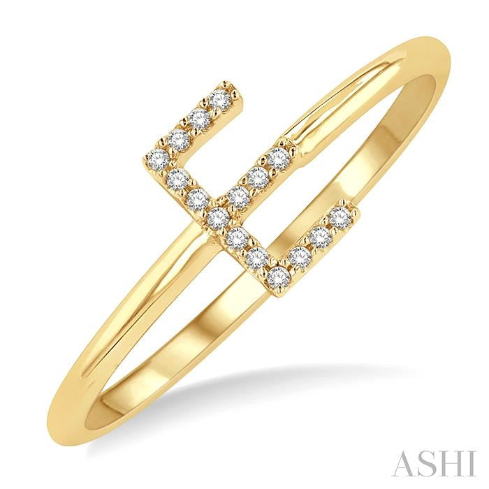 ASHI Block 'E' Initial Diamond Ring 365D9PPTSYG-E