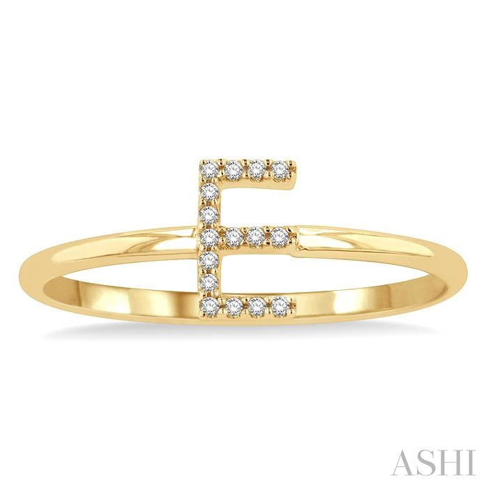 ASHI Block 'E' Initial Diamond Ring 365D9PPTSYG-E