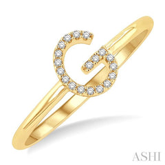 ASHI Block 'G' Initial Diamond Ring 365D9PPTSYG-G