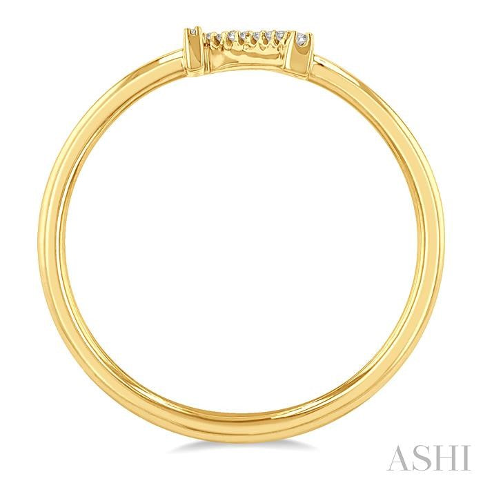 ASHI Block 'N' Initial Diamond Ring 365D9PPTSYG-N