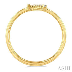 ASHI Block 'N' Initial Diamond Ring 365D9PPTSYG-N