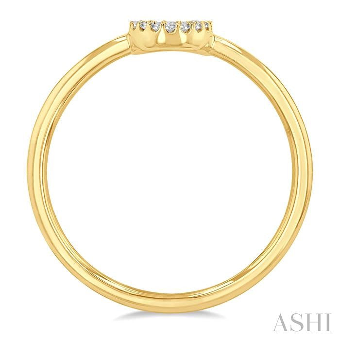 ASHI Block 'O' Initial Diamond Ring 365D9PPTSYG-O