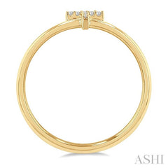 ASHI Block 'T' Initial Diamond Ring 365D9PPTSYG-T