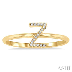 ASHI Block 'Z' Initial Diamond Ring 365D9PPTSYG-Z