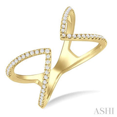 ASHI Triangular Diamond Fashion Open Ring 365G7PPTSYG