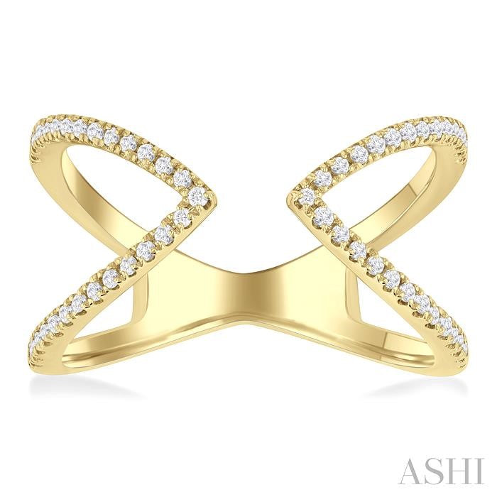 ASHI Triangular Diamond Fashion Open Ring 365G7PPTSYG