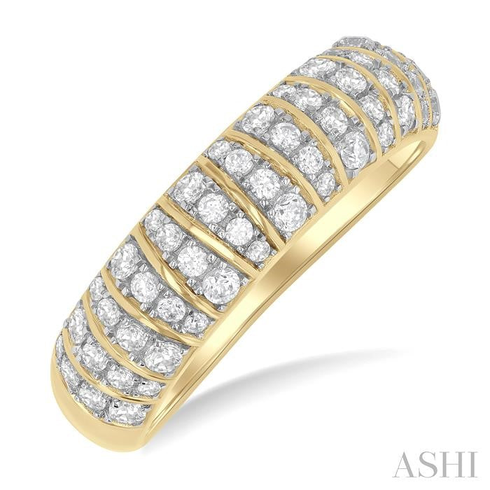 ASHI Ribbed Diamond Fashion Ring 365H3PPTGYG