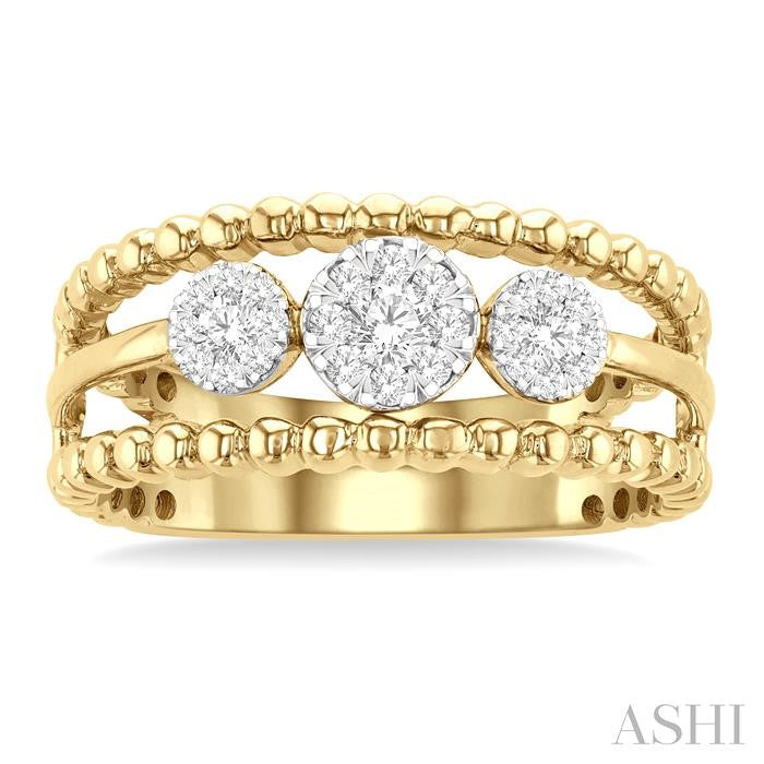ASHI Round Shape Past Present & Future Lovebright Diamond Ring 365P6PPFGYW