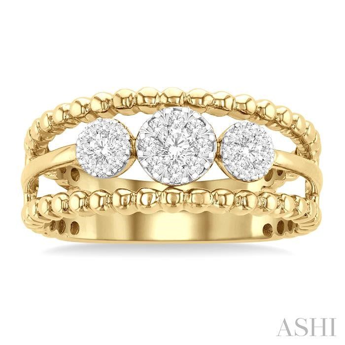 ASHI Round Shape Past Present & Future Lovebright Diamond Ring 365P6PPFGYW