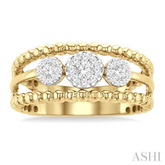 ASHI Round Shape Past Present & Future Lovebright Diamond Ring 365P6PPFGYW