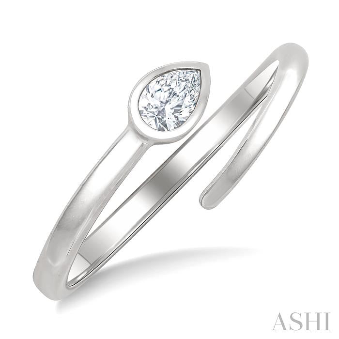ASHI Pear Shape Bezel Bypass Diamond Fashion Ring 365W8PPFGWG-PR