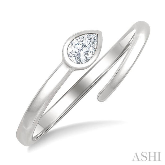 ASHI Pear Shape Bezel Bypass Diamond Fashion Ring 365W8PPFGWG-PR