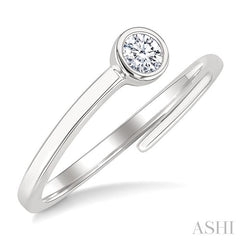 ASHI Round Shape Bezel Bypass Diamond Fashion Ring 365W8PPFGWG-RD
