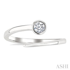 ASHI Round Shape Bezel Bypass Diamond Fashion Ring 365W8PPFGWG-RD