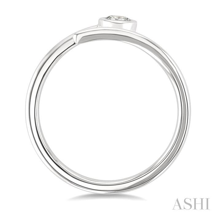 ASHI Round Shape Bezel Bypass Diamond Fashion Ring 365W8PPFGWG-RD