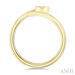 ASHI Oval Shape Bezel Bypass Diamond Fashion Ring 365W8PPFGYG-OV