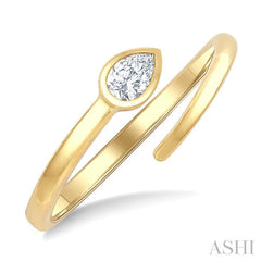 ASHI Pear Shape Bezel Bypass Diamond Fashion Ring 365W8PPFGYG-PR