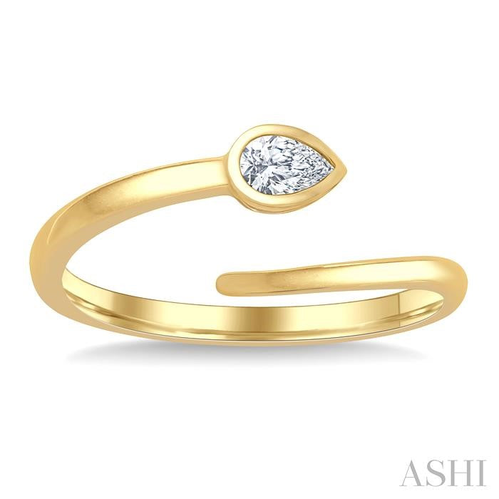 ASHI Pear Shape Bezel Bypass Diamond Fashion Ring 365W8PPFGYG-PR