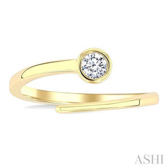 ASHI Round Shape Bezel Bypass Diamond Fashion Ring 365W8PPFGYG-RD