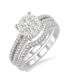 Parkplace Jewelers Round Shape Lovebright Diamond Wedding Set 19962PPFVWG-WS