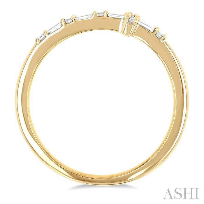 ASHI Sideway Cross Baguette Diamond Fashion Ring 366E7PPTGYG