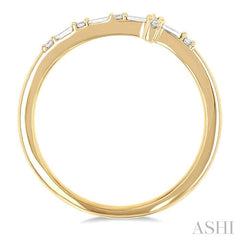 ASHI Sideway Cross Baguette Diamond Fashion Ring 366E7PPTGYG