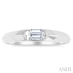 ASHI Emerald Shape East-West Diamond Ring 366F5PPFGWG-OC