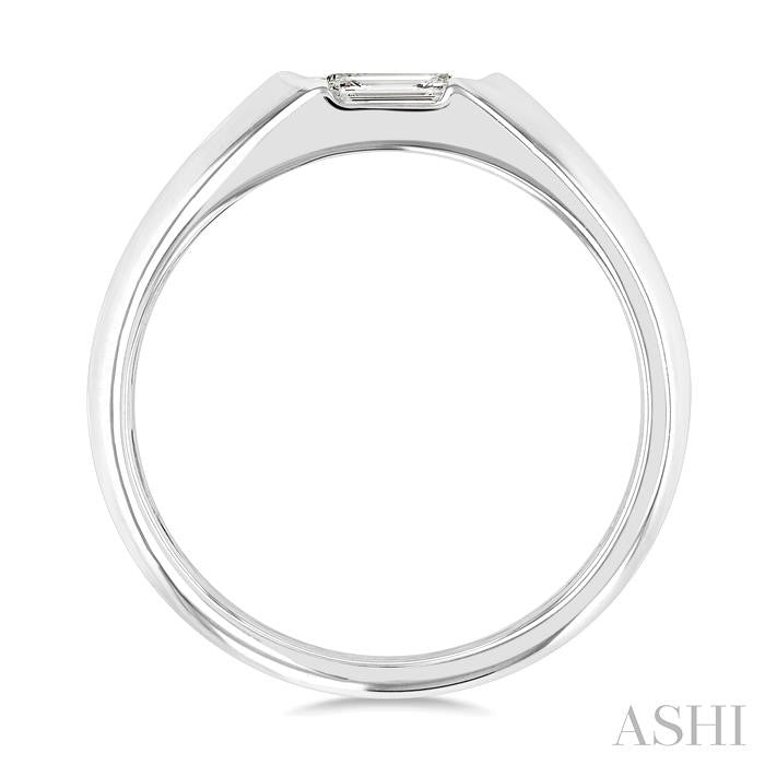 ASHI Emerald Shape East-West Diamond Ring 366F5PPFGWG-OC