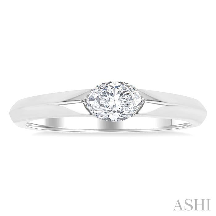 ASHI Oval Shape East-West Diamond Ring 366F5PPFGWG-OV