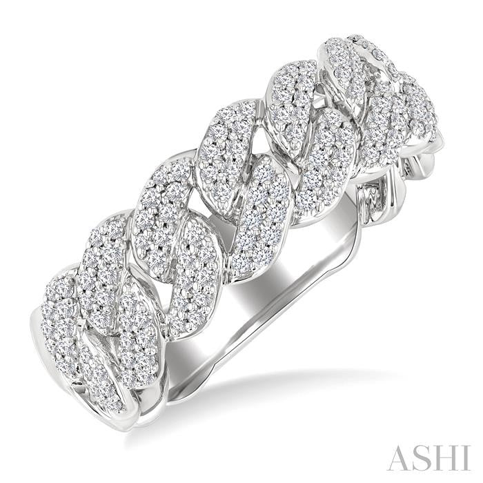 ASHI Cuban Diamond Fashion Band 367F3PPFGWG
