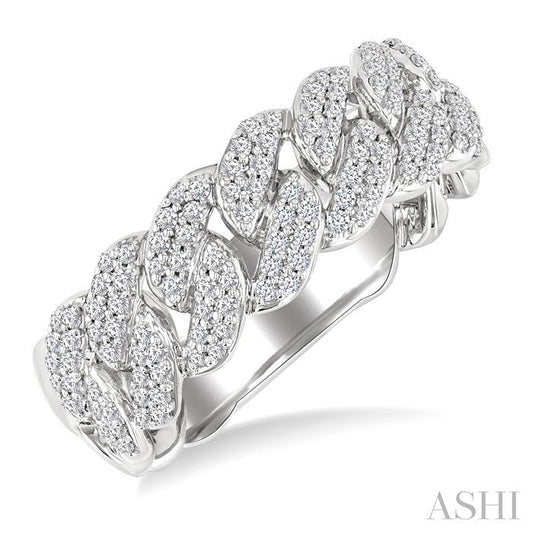ASHI Cuban Diamond Fashion Band 367F3PPFGWG
