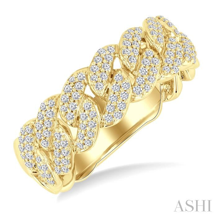 ASHI Cuban Diamond Fashion Band 367F3PPFGYG