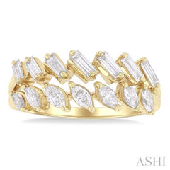 ASHI 2 Row Mixed Shape Diamond Fashion Ring 367L2PPFGYG