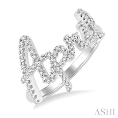 ASHI Script 'April' Diamond Name Ring 367P6PPTSWG