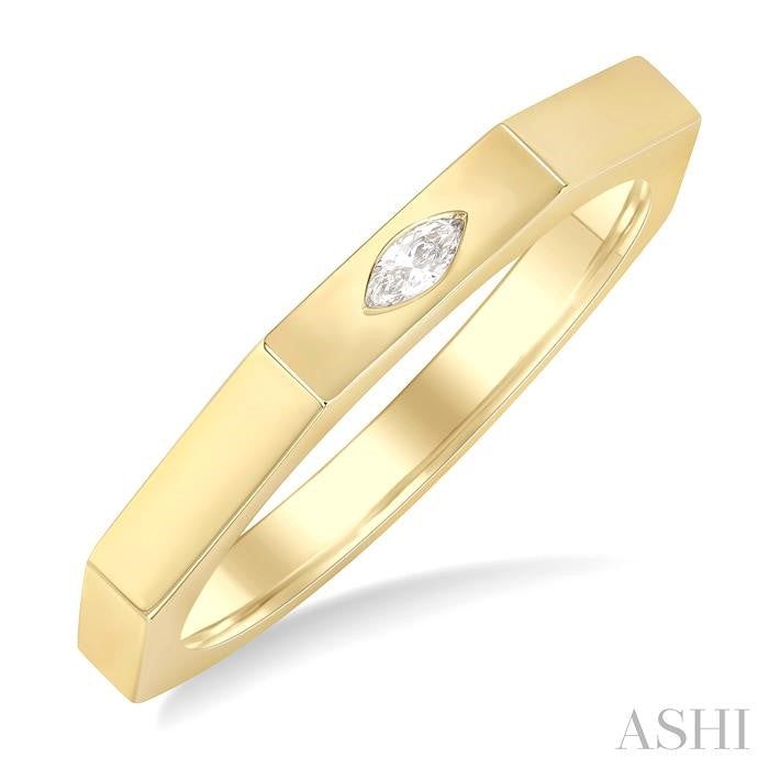 ASHI Marquise Shape Diamond Signet Ring 367V9PPFGYG