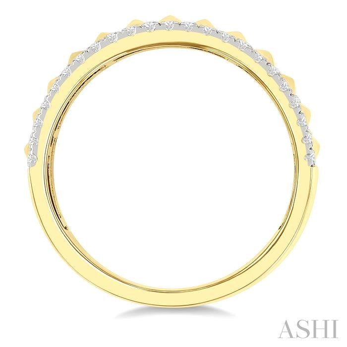 ASHI Pyramid Bold Diamond Fashion Wide Band 368F5PPFGYG