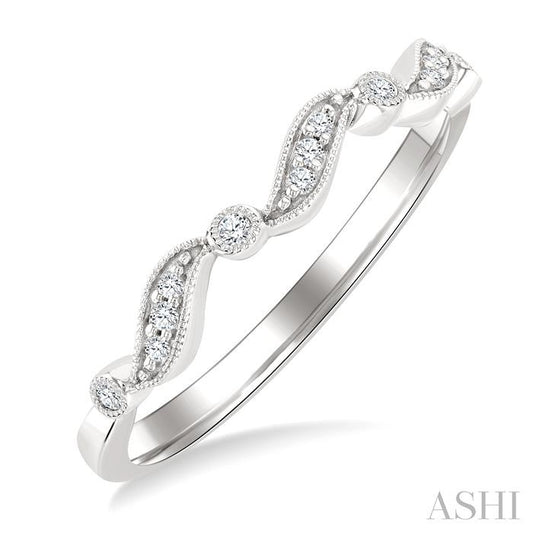 ASHI Wave Diamond Stackable Band 368W8PPTSWG