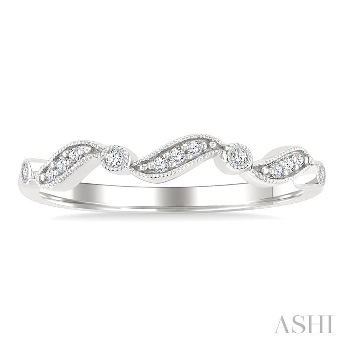 ASHI Wave Diamond Stackable Band 368W8PPTSWG