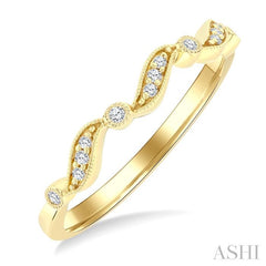 ASHI Wave Diamond Stackable Band 368W8PPTSYG