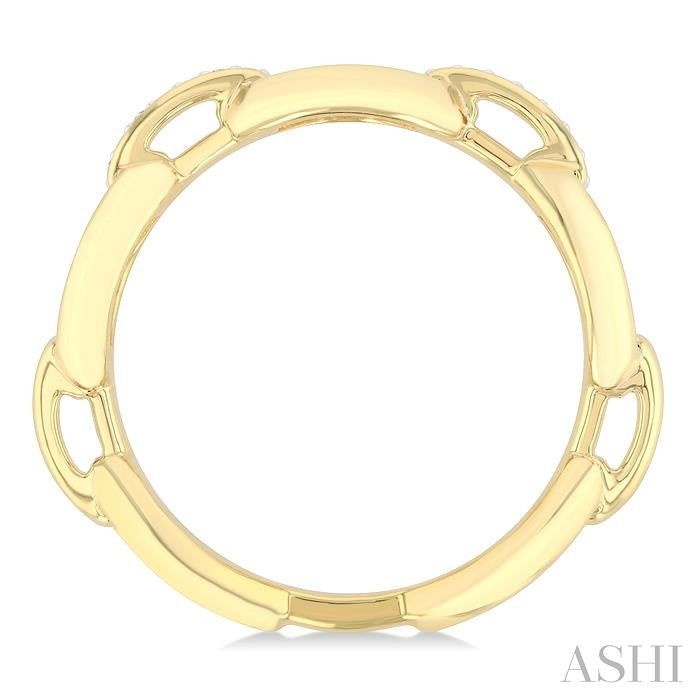 ASHI Bold Oval Shape Link Diamond Fashion Ring 368X9PPTGYG-OV