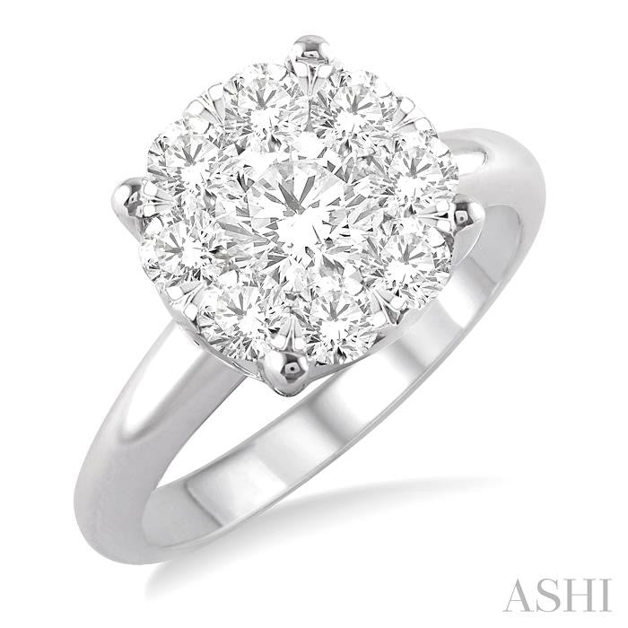 ASHI Round Shape Lovebright Essential Diamond Ring 36900PPFVWG-1.50
