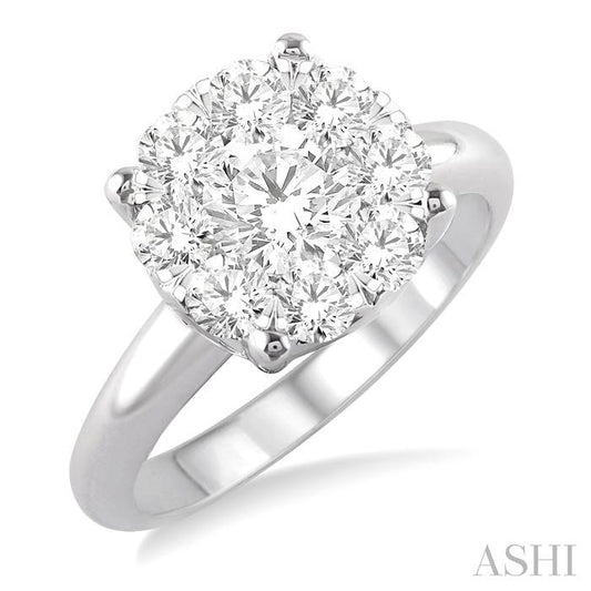 ASHI Round Shape Lovebright Essential Diamond Ring 36900PPFVWG-1.50