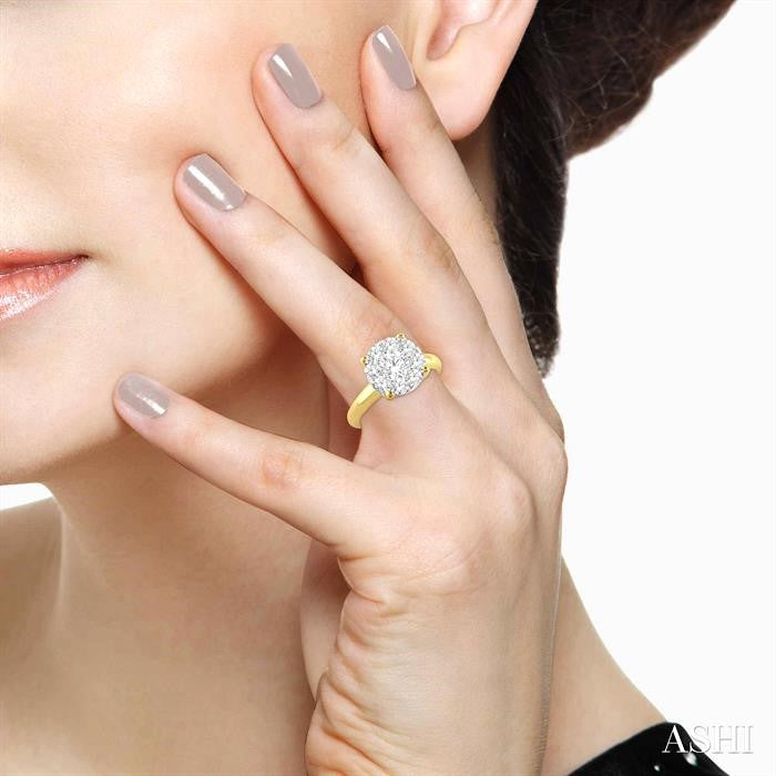 ASHI Round Shape Lovebright Essential Diamond Ring 36900PPFVYW-1.50