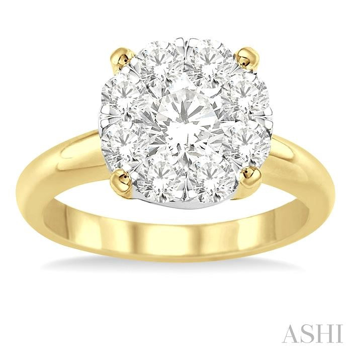 ASHI Round Shape Lovebright Essential Diamond Ring 36900PPFVYW-1.50
