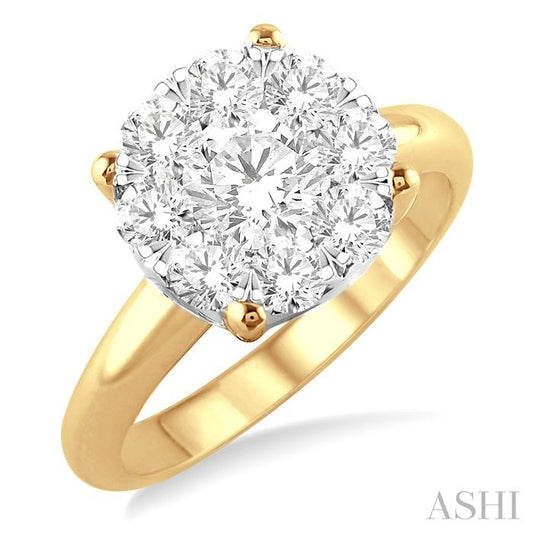 ASHI Round Shape Lovebright Essential Diamond Ring 36900PPFVYW-2.00