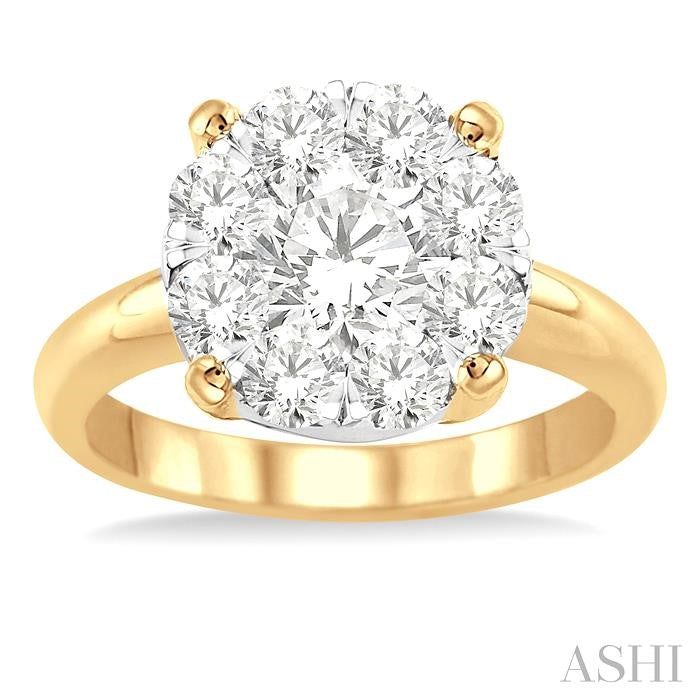 ASHI Round Shape Lovebright Essential Diamond Ring 36900PPFVYW-2.00