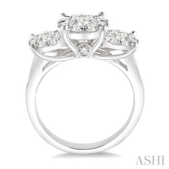 ASHI Round Shape Past Present & Future Lovebright Essential Diamond Ring 36910PPFVWG-1.50