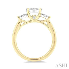 ASHI Round Shape Past Present & Future Lovebright Essential Diamond Ring 36913PPFGYW